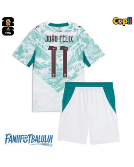 Portugalia Joao Felix #11 Echipament de Fotbal Replică Mondial 2026 Copii Deplasare (+ Șorturi)